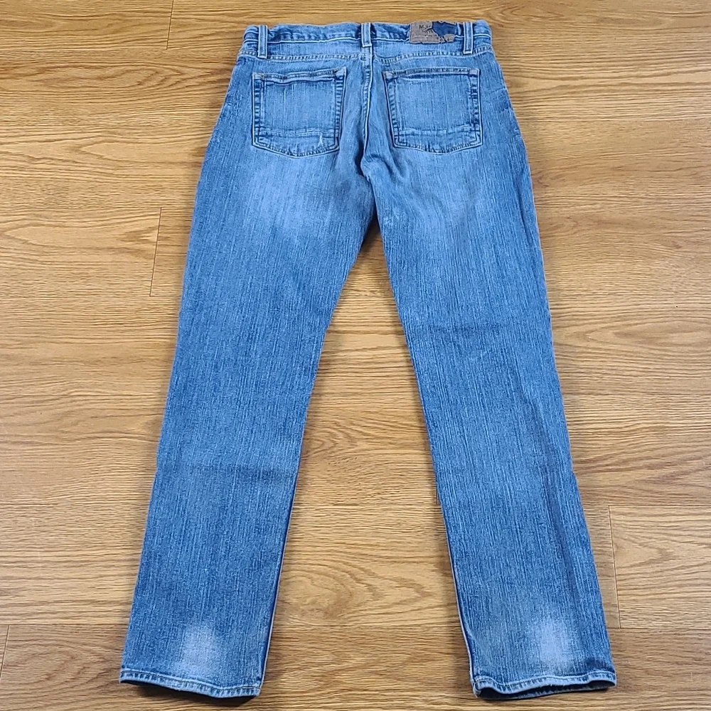 MOSSIMO 30x29 VINTAGE FADED DISTRESSED DENIM BLUE MENS TOTAL FLEX JEANS